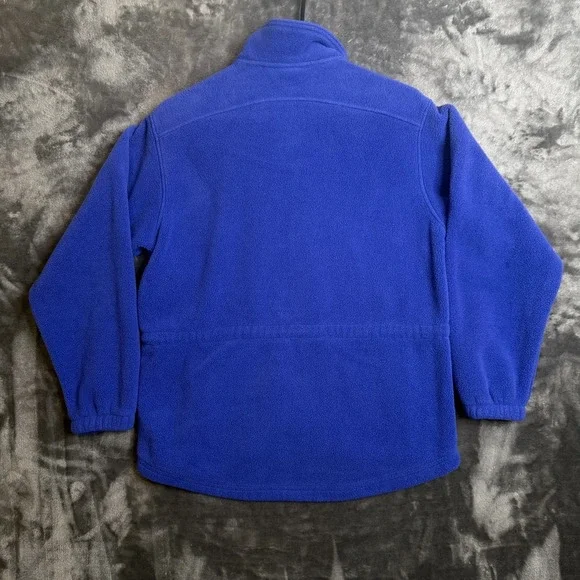 L.L. Bean Outdoors Blue Fleece Full Zip Long Sleeve Turtle Neck Sweater Small - Picture 8 of 8